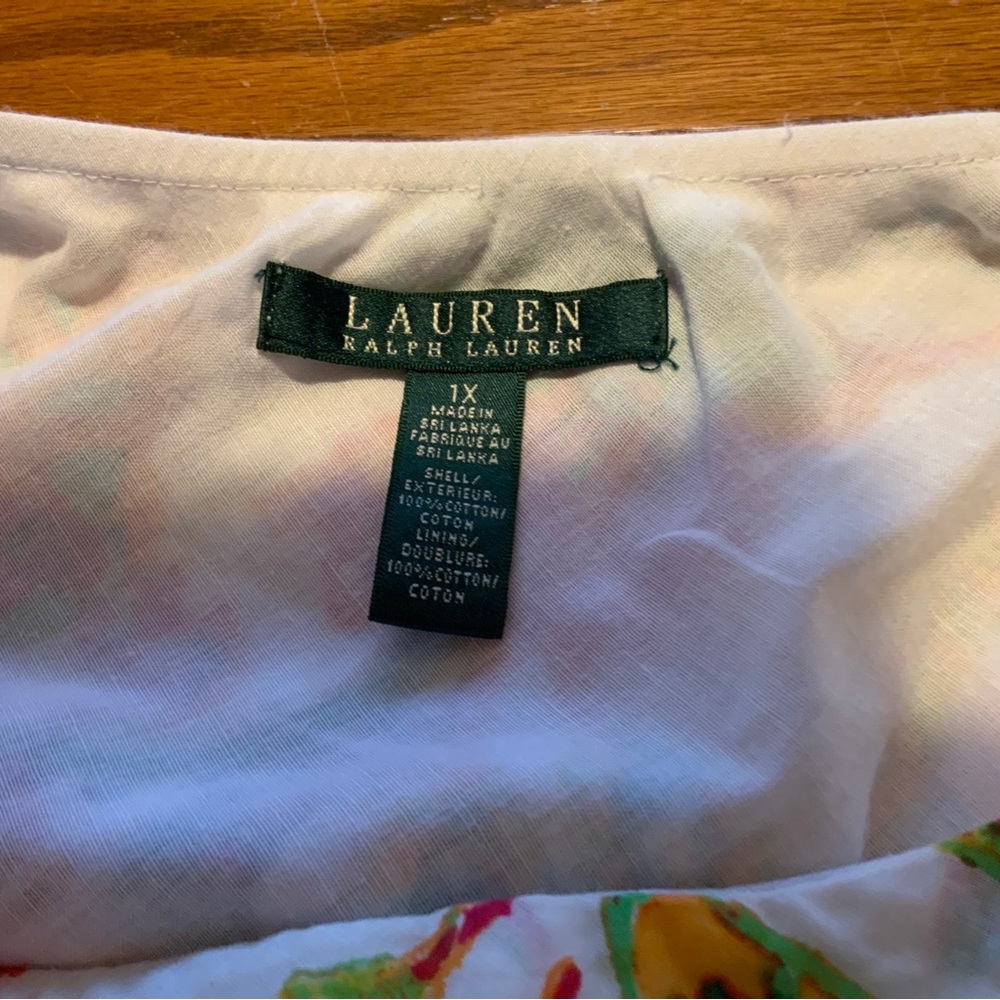 Ralph Lauren Boho Tiered Skirt size 1X Multicolor Elastic Waist A Line - Picture 6 of 6